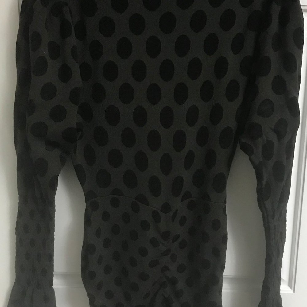 ZARA Woman Draped Polka Dot Dress